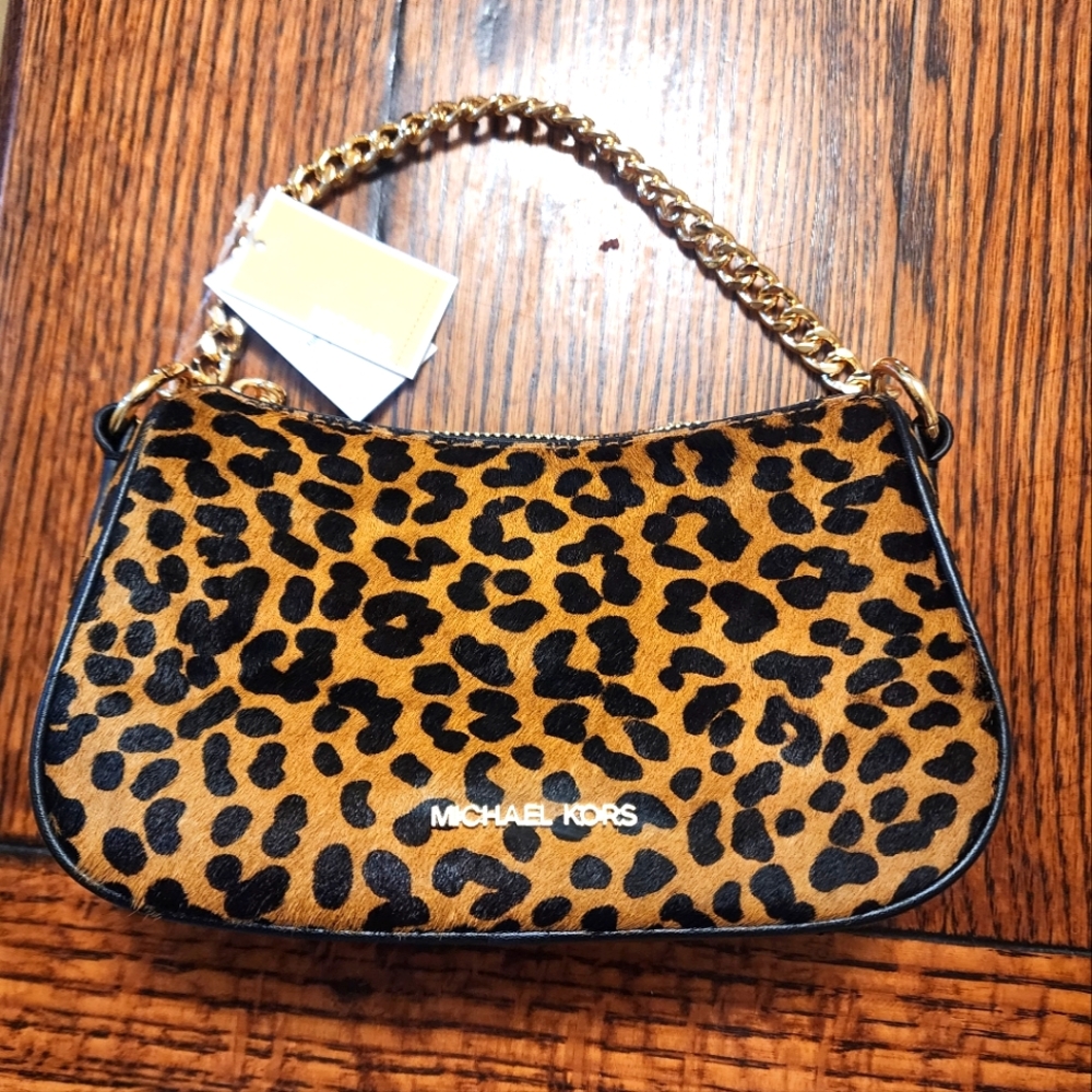 Michael Kors Carmela Leopard Print Women's Small Bag - Picture 2 of 13